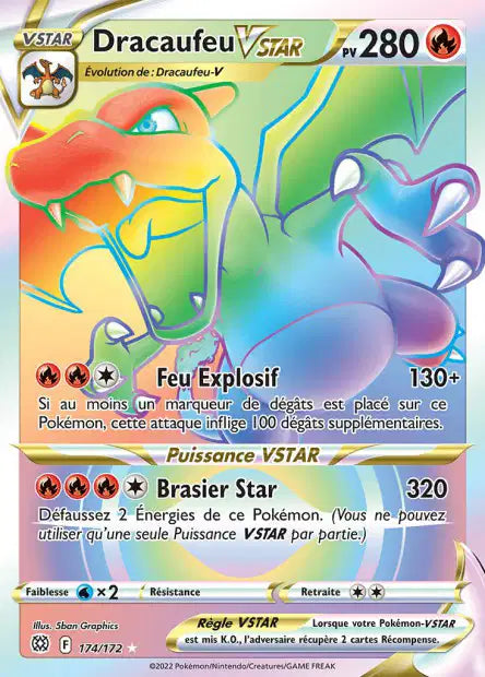 Dracaufeu Vstar Stars étincelantes 174/172 Etat: NM